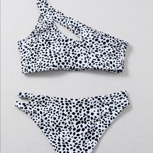 Dalmation print 2 piece bikini